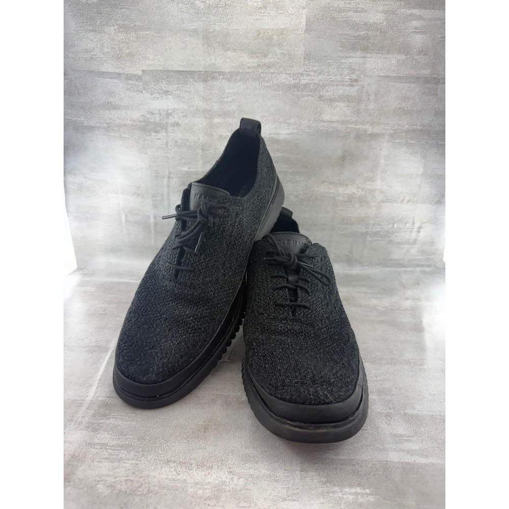 Cole Haan 2.ZEROGRAND Stitchlite Oxford Black Knit Shoes C28383 Men Sz 11.5 M